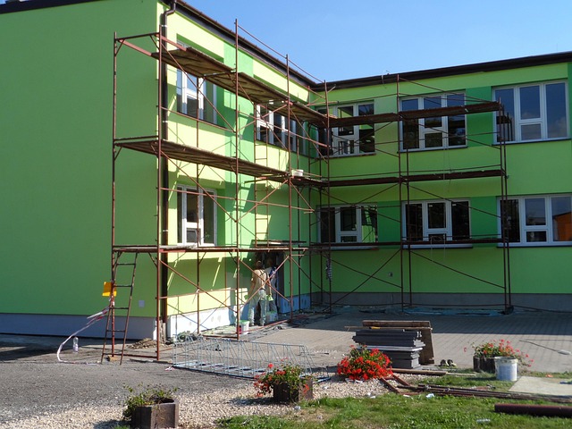 Travaux sur une façade