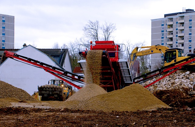 Chantier d'un remblaiement réalisé par notre équipe